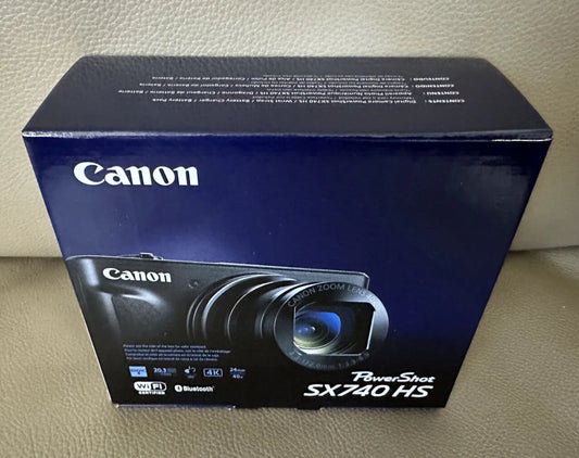 Canon PowerShot SX740 HS 20.3MP 40x Optical Zoom 4K Digital Camera Black