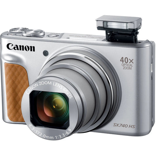 Canon PowerShot SX740 HS 20.3MP 40x Optical Zoom 4K Digital Camera Silver