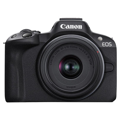 Canon EOS R50 24.2MP APS-C Mirrorless Camera with RF-S 18-45mm IS STM Lens Black