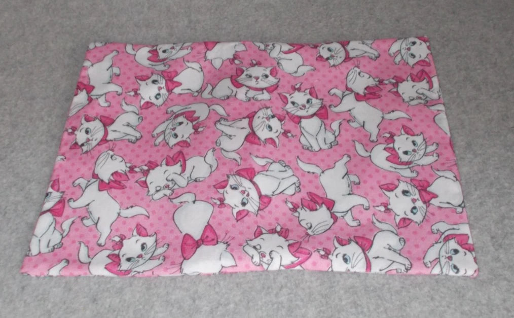 Handmade Disney Aristocrats Marie Cat 9x12 Cotton Travel Pillowcase Cover Pink