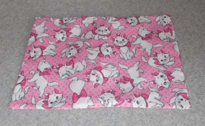 Handmade Disney Aristocrats Marie Cat 9x12 Cotton Travel Pillowcase Cover Pink
